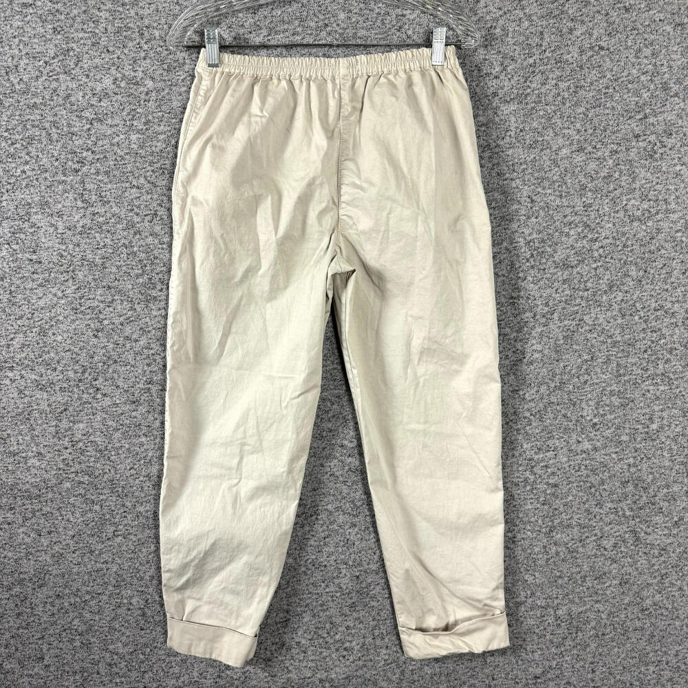 Elemente Clemente Women's Size 0 Beige Cotton Twill Pull On Slim Leg Pants - Picture 2 of 11